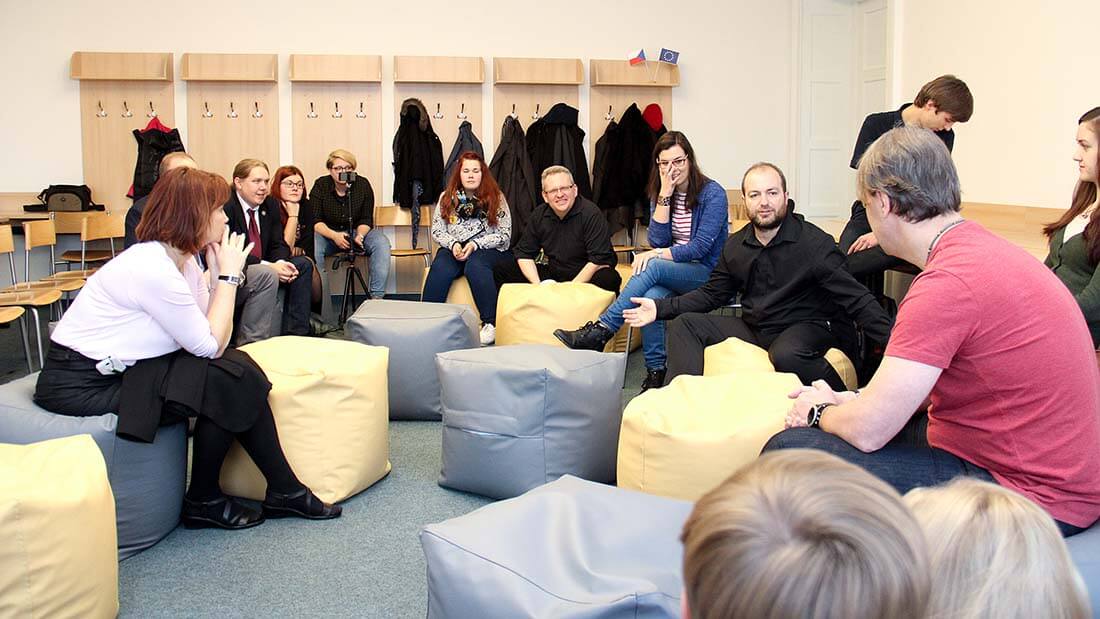 Dialog s rektorem (zdroj: fotoarchiv SU)